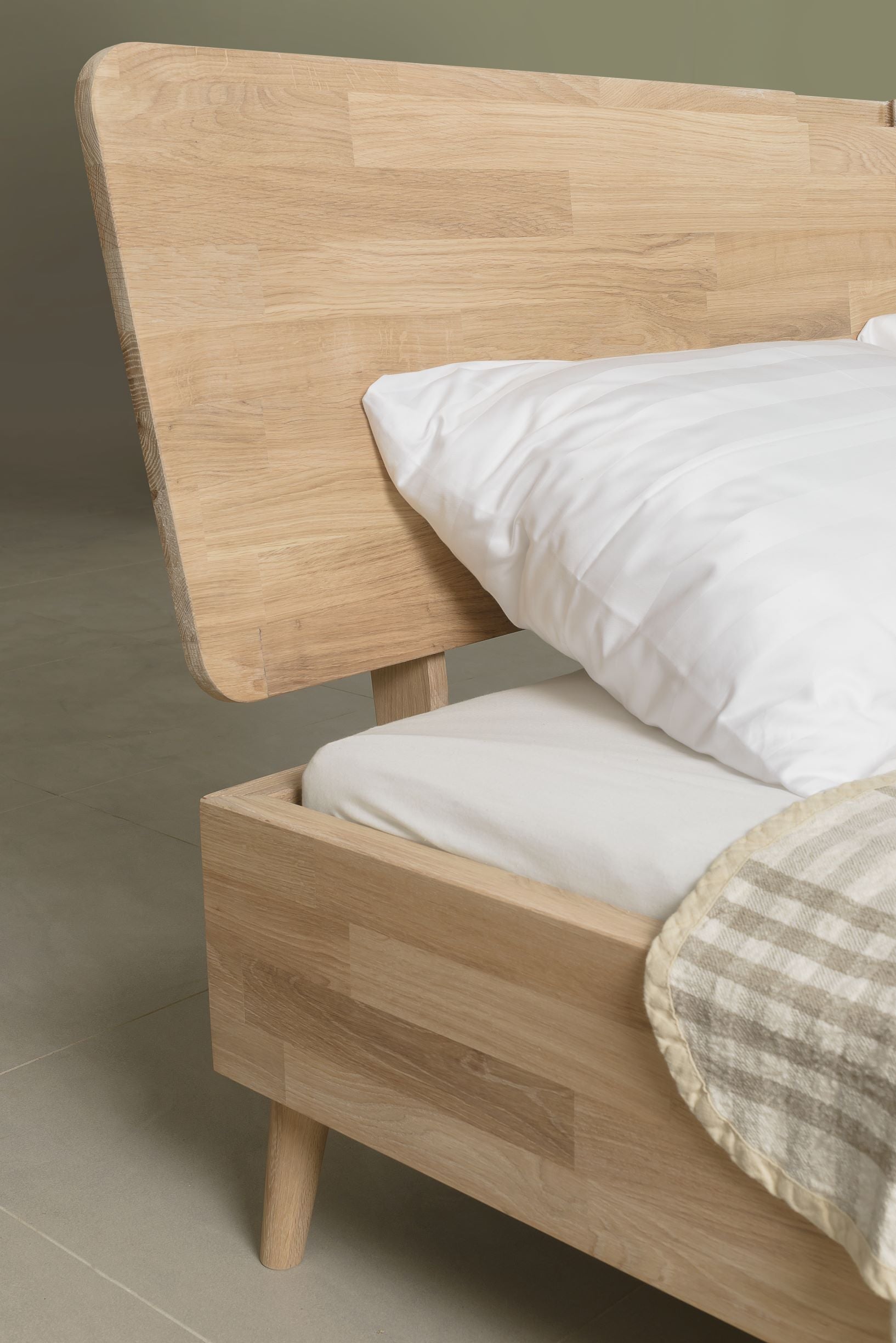 NordicStory Cama madera maciza roble dormitorio nordico